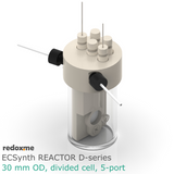 Electrosynthesis Reactor D-series, 30 mm OD, divided cell, 5-port