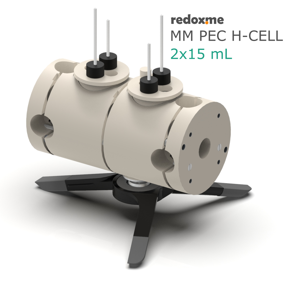 MM PEC H-Cell 2x15 mL- Magnetic Mount Photo-Electrochemical H-Cell