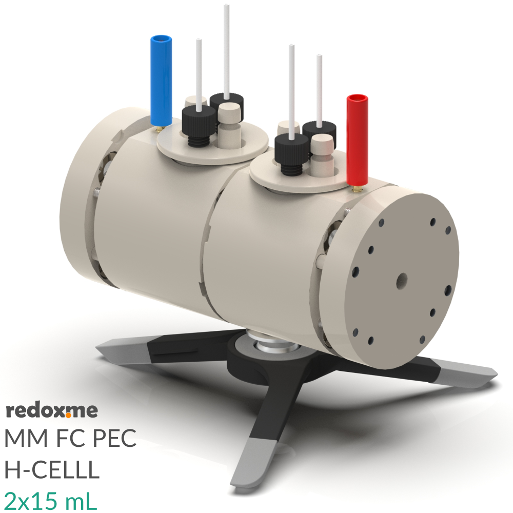 FC PEC H-Cell 2x15 mL- Front Contact Photo-Electrochemical H-Cell