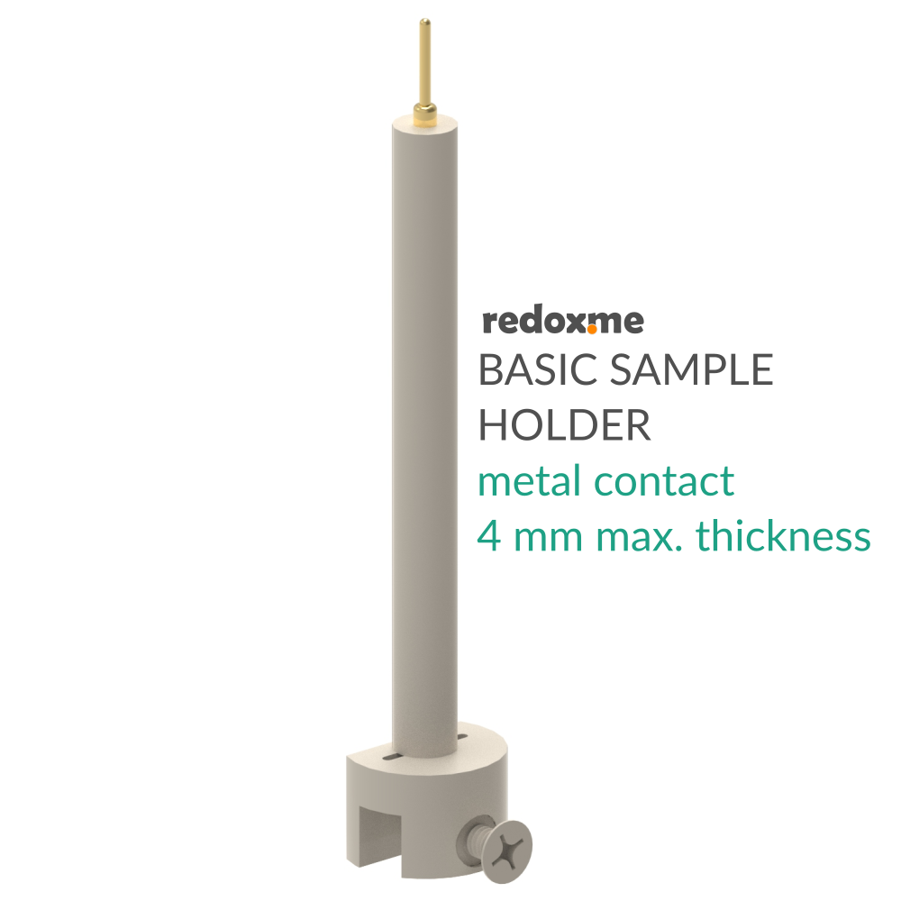 Basic Sample Holder - metal contact, 4 mm max. thickness