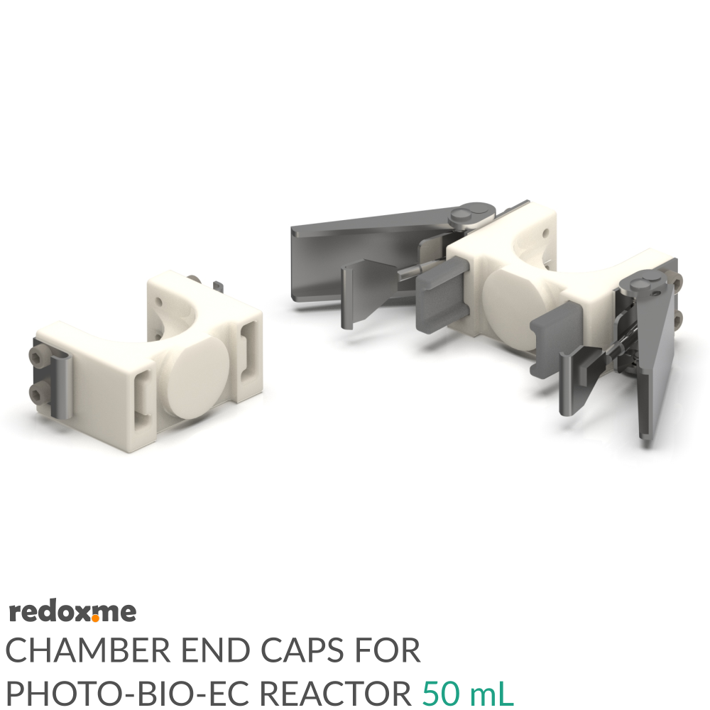 Chamber End Caps for Photo-Bio-EC Reactor - 50 mL