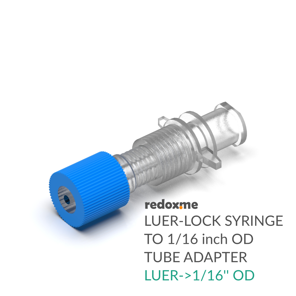 LUER-LOCK syringe to 1/16 inch OD tube adapter