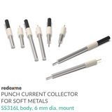 Punch Current Collector for Soft Metals - SS316L, 6 mm dia. mount
