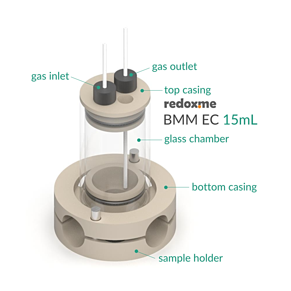 BMM EC 15 mL - Bottom Magnetic Mount Electrochemical Cell