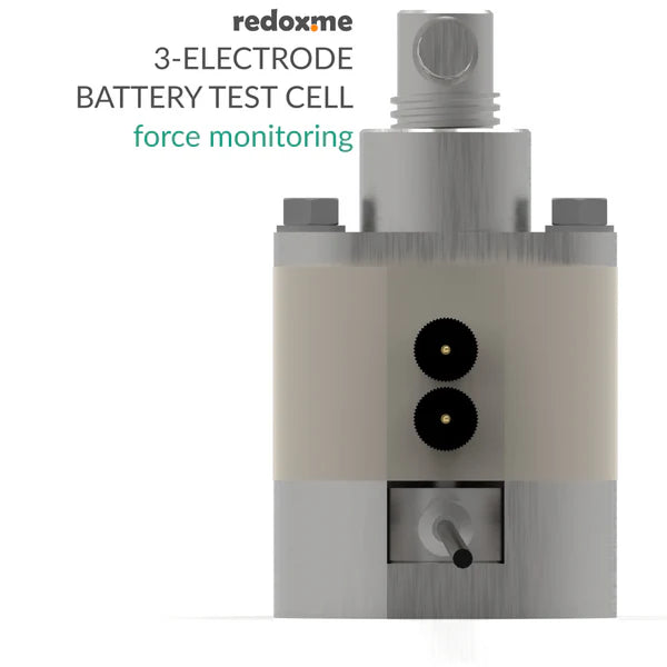 Three Electrode Battery Test Cell – force monitoring