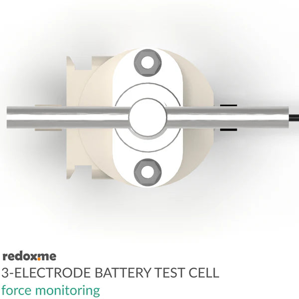 Three Electrode Battery Test Cell – force monitoring
