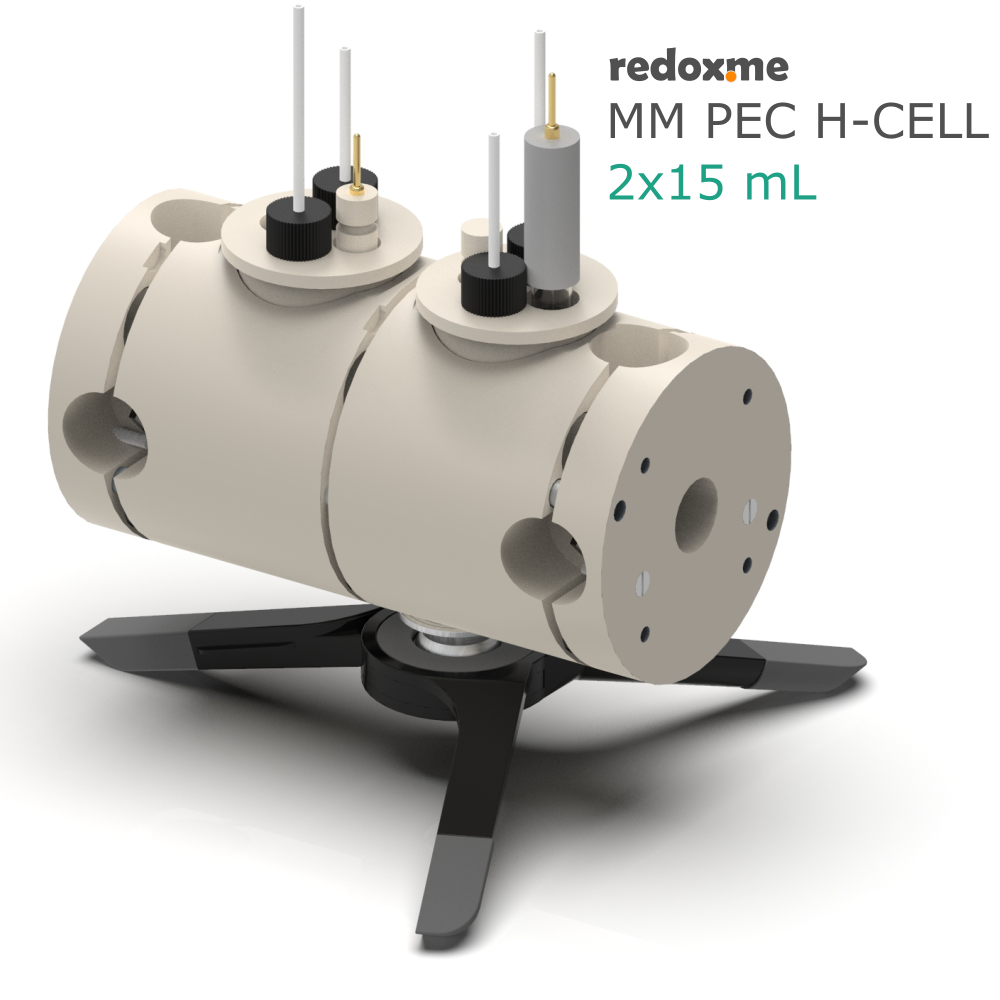 MM PEC H-Cell 2x15 mL- Magnetic Mount Photo-Electrochemical H-Cell
