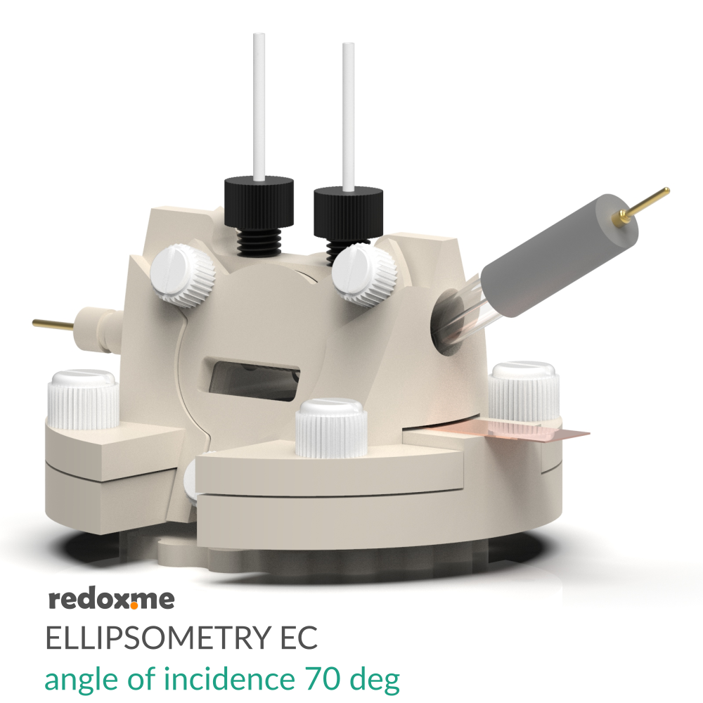 Ellipsometry EC - Ellipsometry Electrochemical Cell, angle of incidence 70 deg