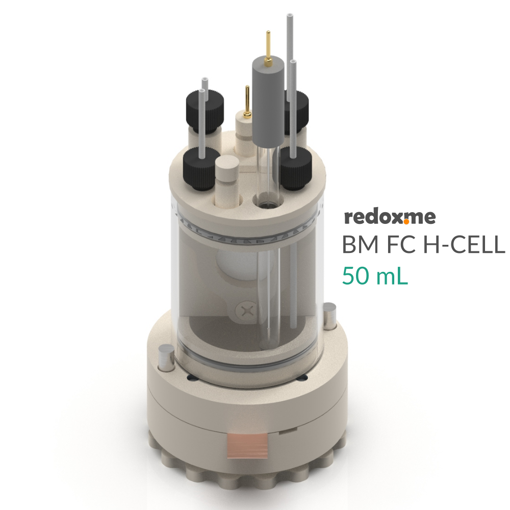 BM FC H-CELL 50 mL - Bottom Mount Front Contact Electrochemical H-Cell 50 mL