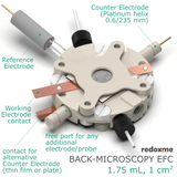 Back-microscopy EFC, 1.75 mL - Back-microscopy Electrochemical Flow Cell, volume: 1.75 mL