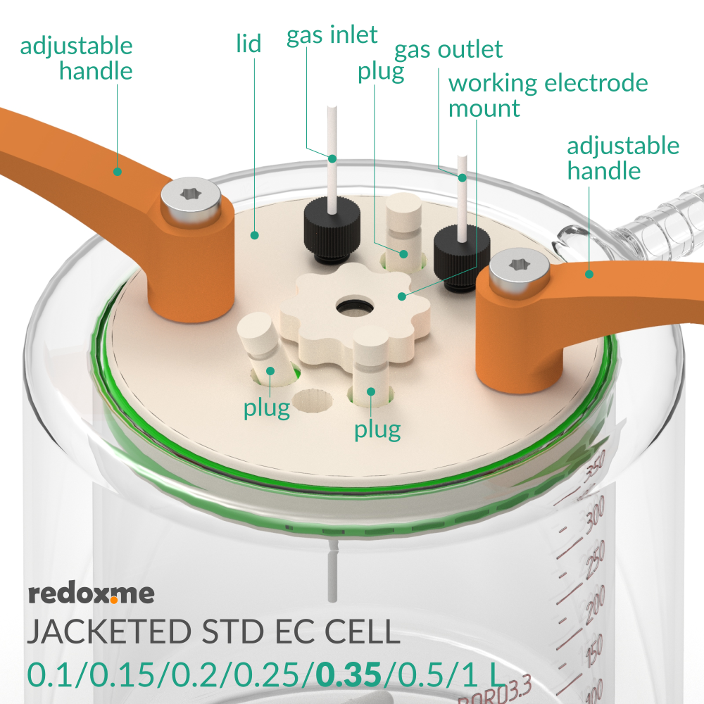 Jacketed Standard Electrochemical Cell
