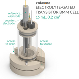 Electrolyte-Gated Transistor Bottom Mount Cell - 15 mL, 0.2 cm2