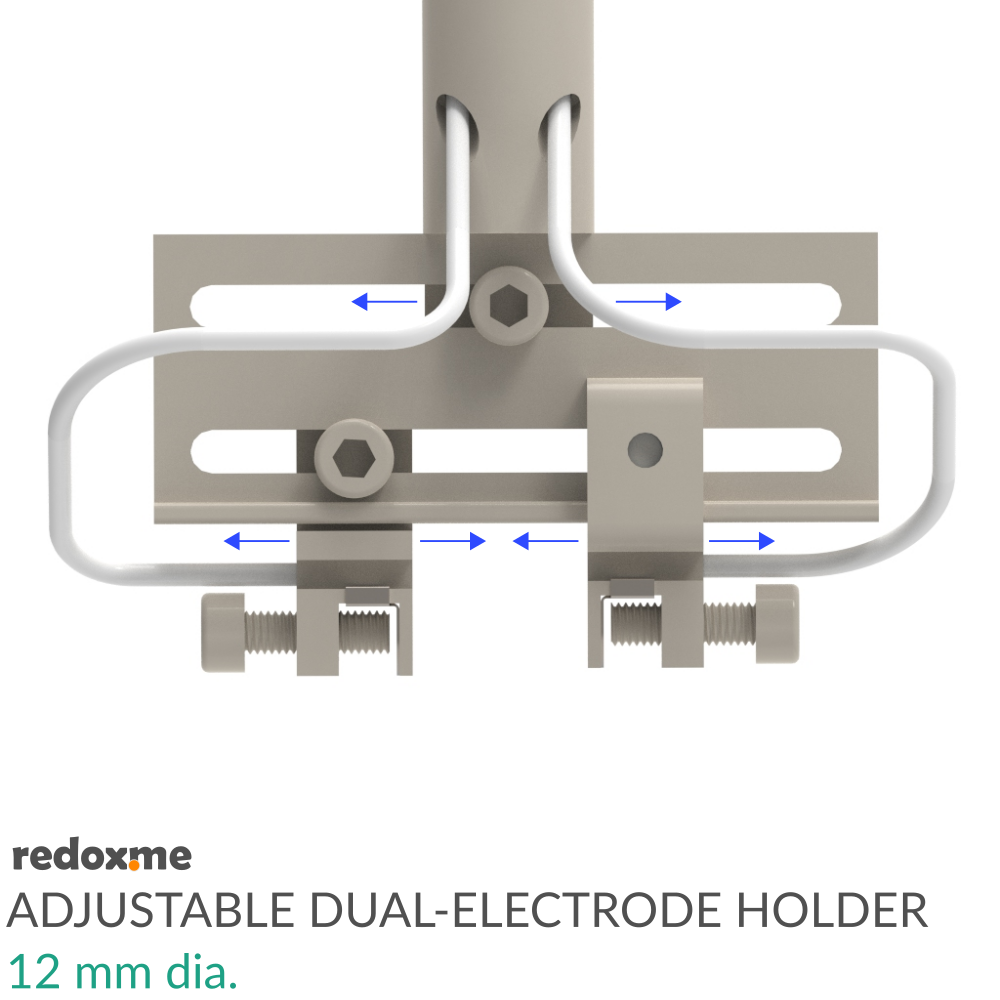 Adjustable Dual-Electrode Holder, 12 mm dia.