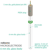 Microelectrode - 6 mm dia. glass body