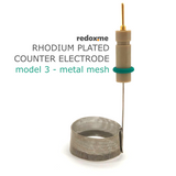 Rhodium plated counter electrode model 3 – metal mesh