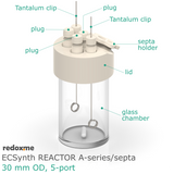 Electrosynthesis Reactor A-series/septa, 30 mm OD, 5-port