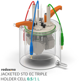 Jacketed Standard Electrochemical Triple Holder Cell