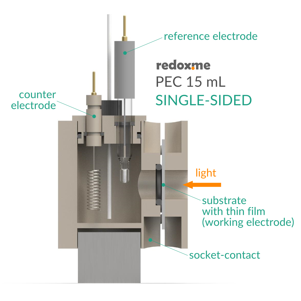 PEC 15 mL single-sided - Photo-electrochemical Cell