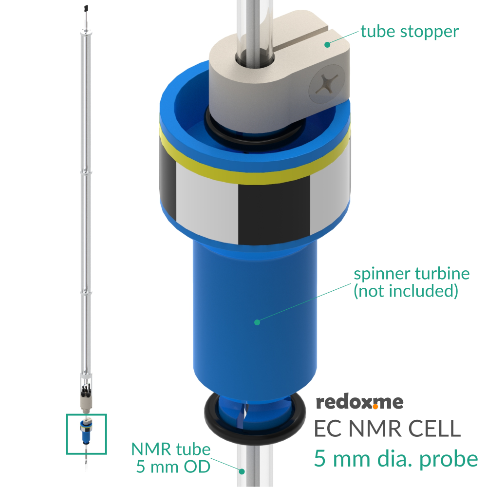 Electrochemical Nuclear Magnetic Resonance cell – EC NMR 5 mm dia. probe