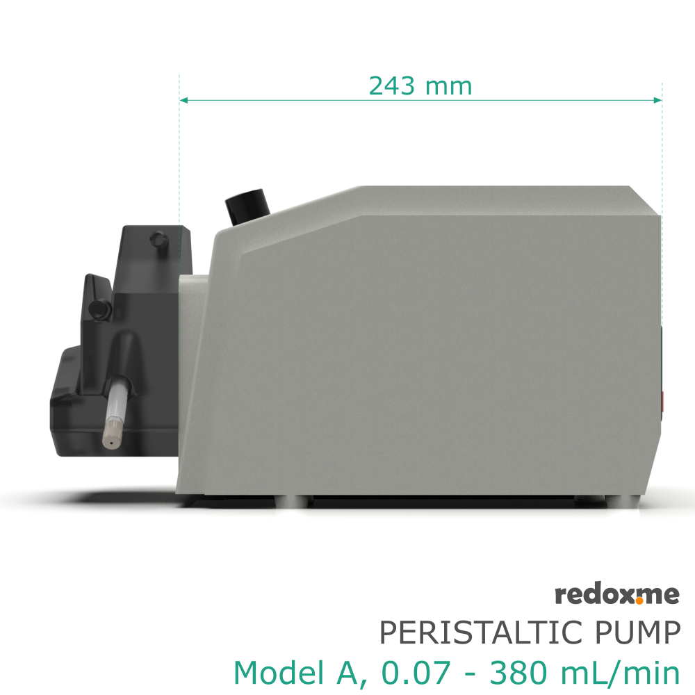 Peristaltic pump, model A, 0.07 - 380 mL per min