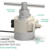 Three Electrode Battery Test Cell – force monitoring