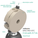 MM Spectro-EFC, 4 mm path, 0.7 mL - Magnetic Mount Spectro-Electrochemical Flow Cell with reduced optical path