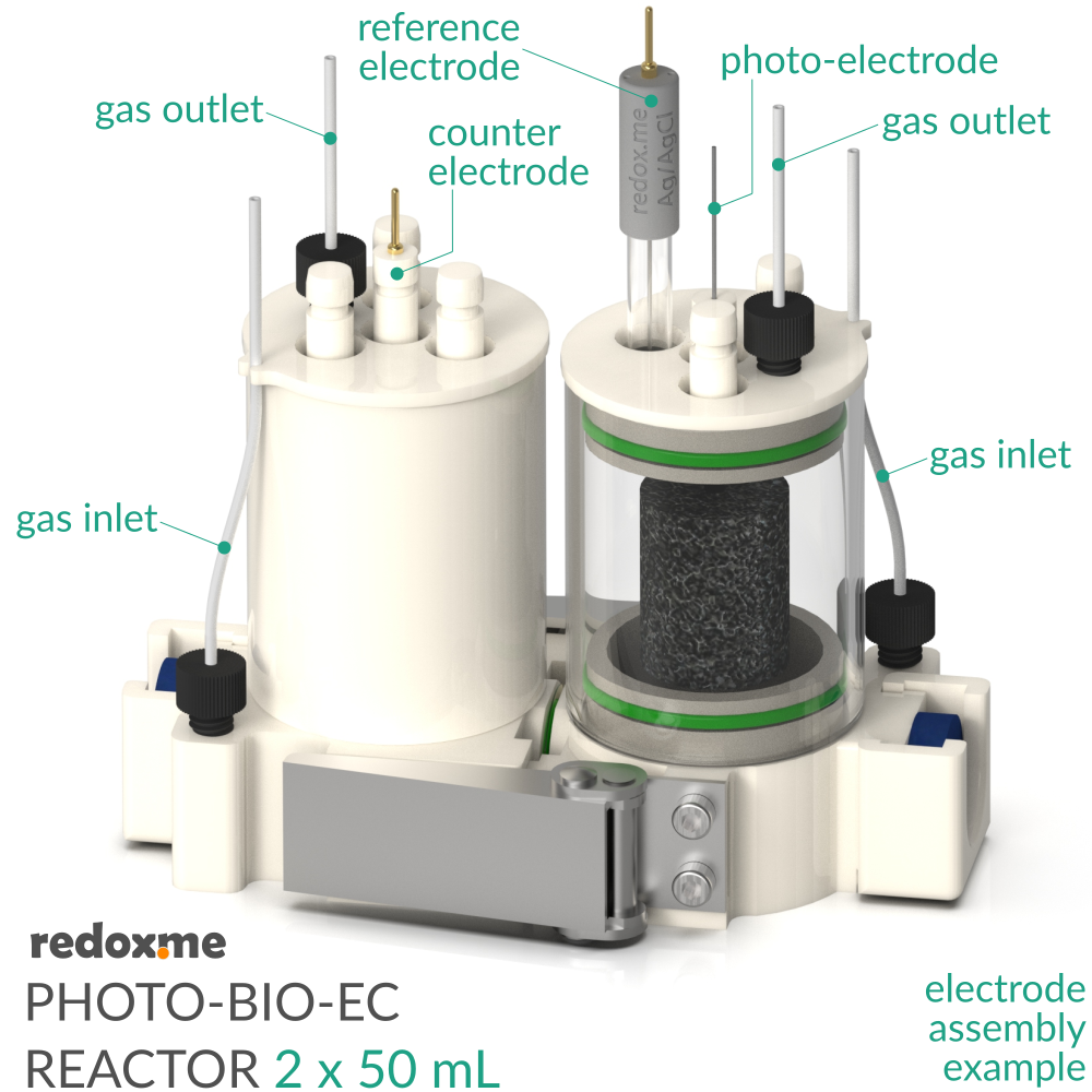 Photo-Bio-EC Reactor - Photo-bioelectrochemical reactor 2 x 50 mL