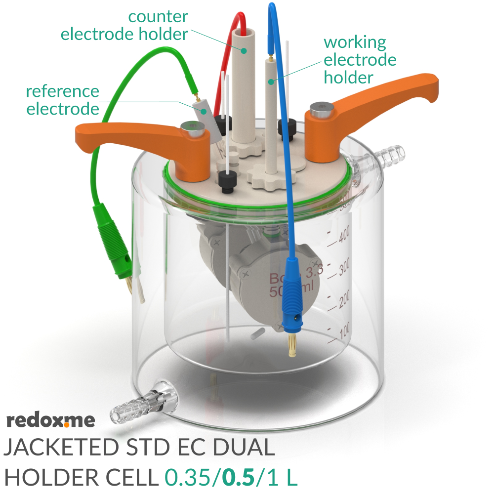 Jacketed Standard Electrochemical Dual Holder Cell