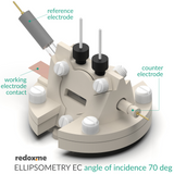 Ellipsometry EC - Ellipsometry Electrochemical Cell, angle of incidence 70 deg