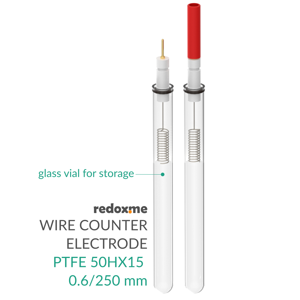 Metal Wire Auxiliary Electrode - PTFE 50HX15 0.6/250 mm