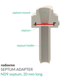 Septum Adapter, ND9 septum, 20 mm long