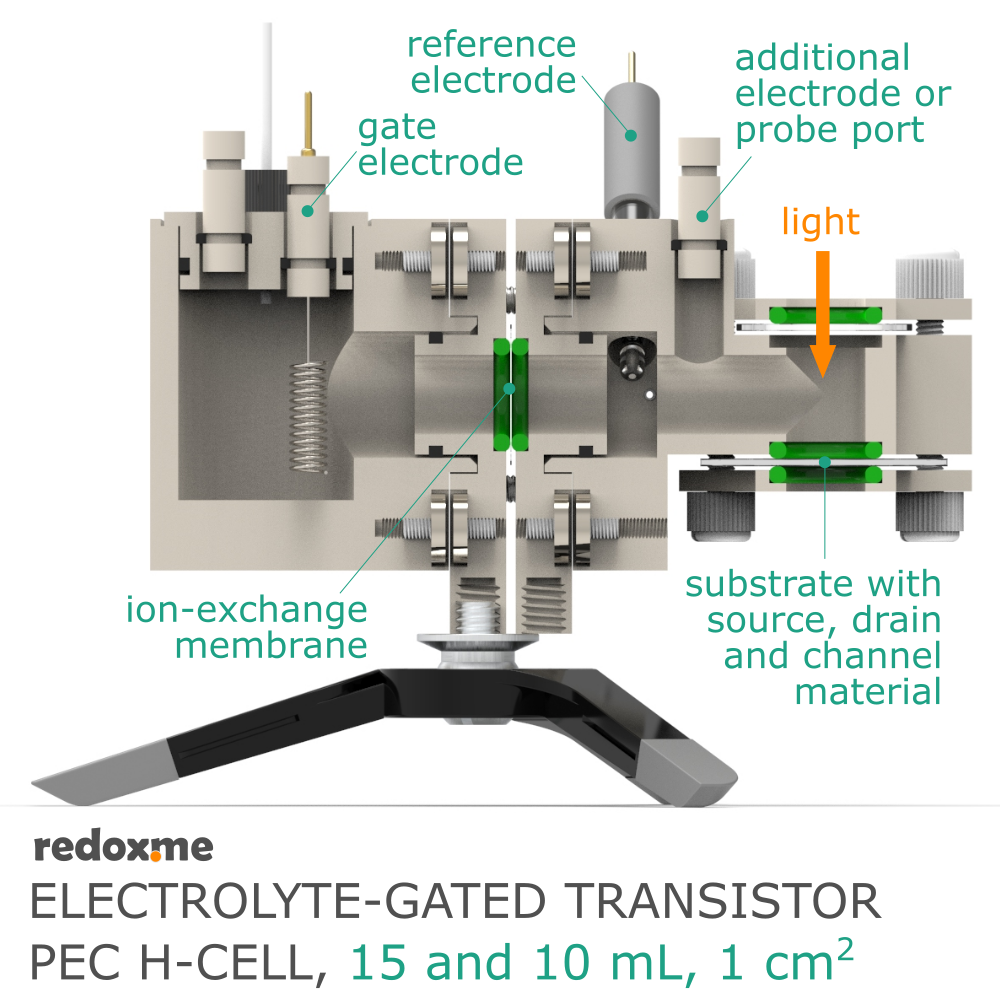 Electrolyte-Gated Transistor PEC H-Cell - Electrolyte-Gated Transistor Photo-electrochemical H-Cell