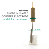 Rhodium plated counter electrode model 7 – metal foam