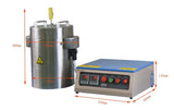 1100°C Vacuum Crucible Furnace with 4"OD x 8" H Quartz Chamber - VBF-1200S-VC
