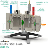 FC PEC H-Cell 2x15 mL- Front Contact Photo-Electrochemical H-Cell