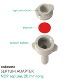 Septum Adapter, ND9 septum, 20 mm long
