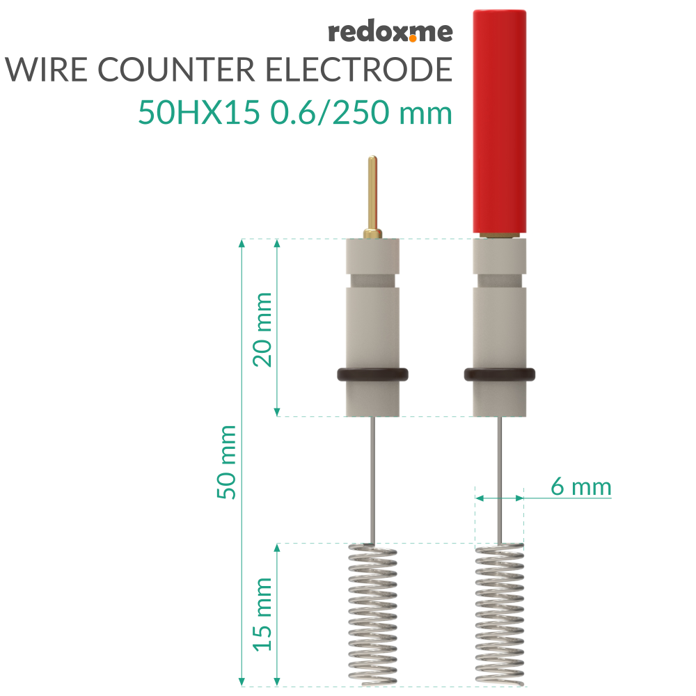 Metal Wire Auxiliary Electrode - 50HX15 0.6/250 mm