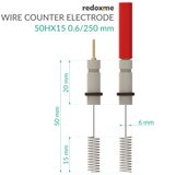 Metal Wire Auxiliary Electrode - 50HX15 0.6/250 mm