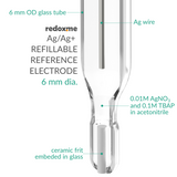 Non-aqueous Silver / Silver Ion Refillable Reference Electrode - 6 mm dia.