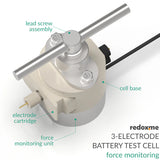 Three Electrode Battery Test Cell – force monitoring