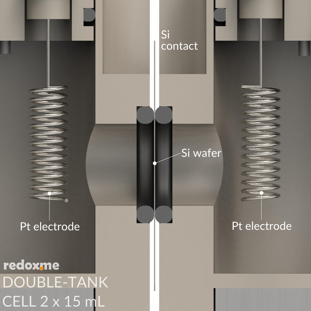MM Double-tank cell 2 x 15 mL - Magnetic Mount Double-tank Etch Cell