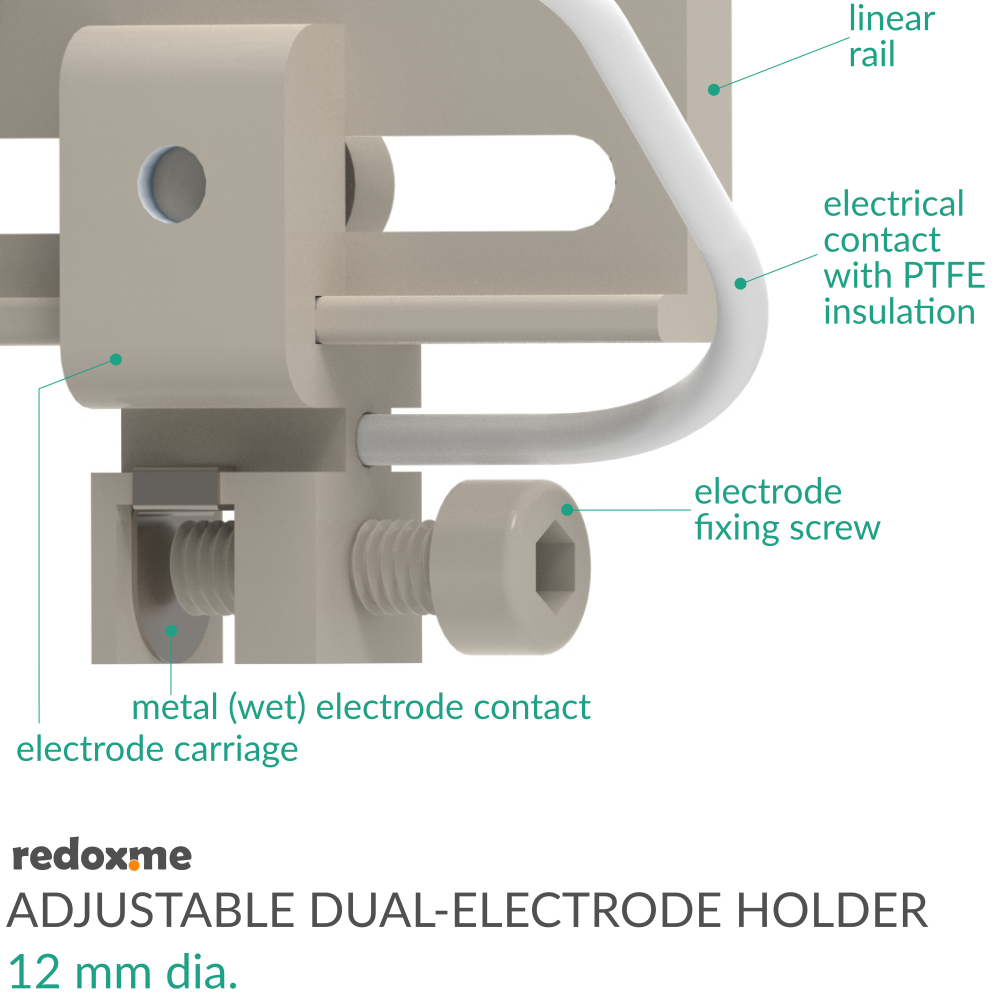 Adjustable Dual-Electrode Holder, 12 mm dia.