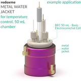 Metal Water Jacket for Temperature Control, 50 mL chamber