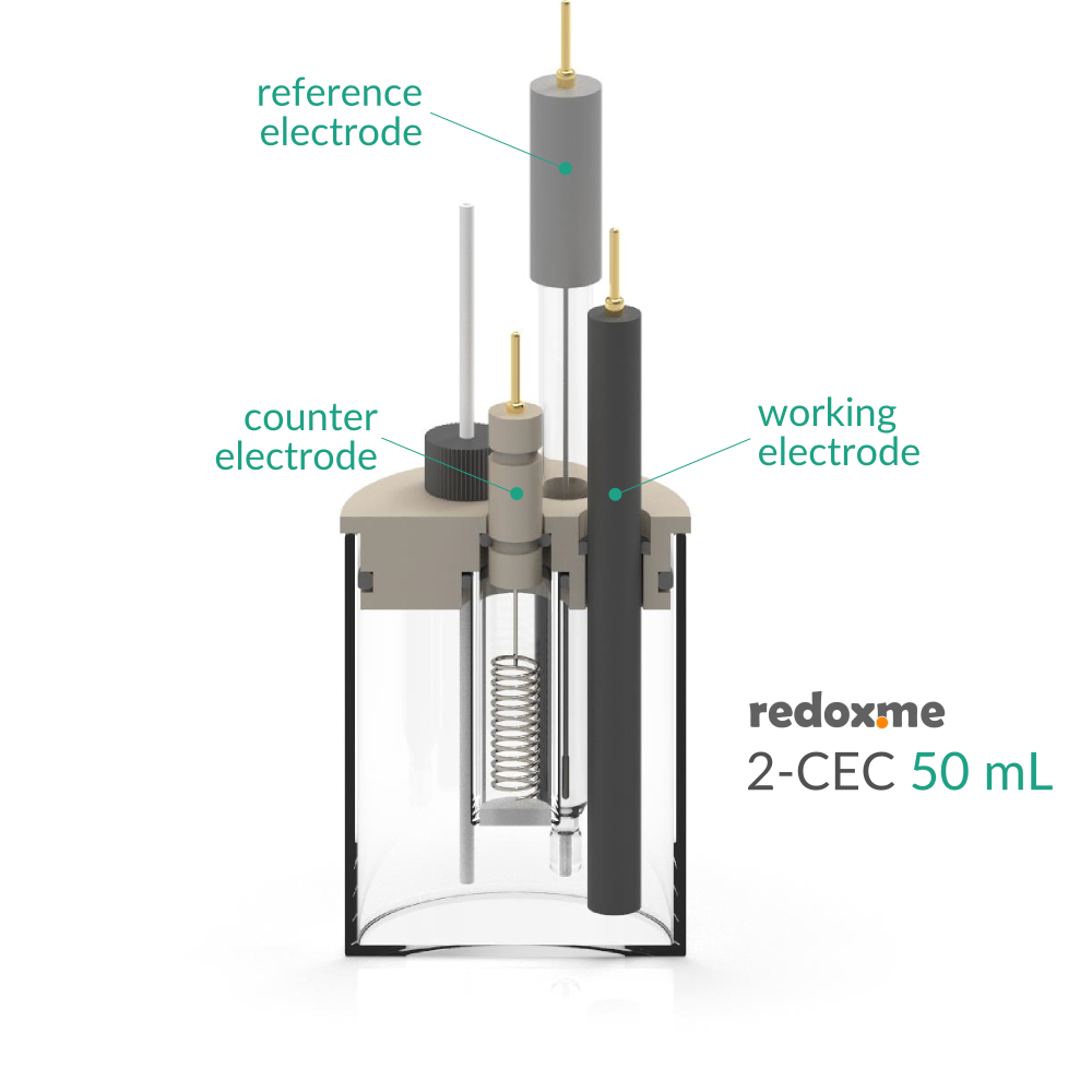 2-CEC 50 mL - Two-compartment Electrochemical Cell