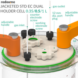Jacketed Standard Electrochemical Dual Holder Cell