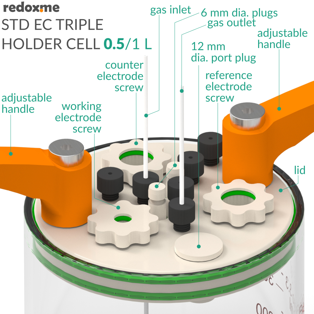 Standard Electrochemical Triple Holder Cell