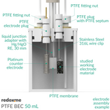 PTFE BEC 50 mL - PTFE Basic Electrochemical Cell
