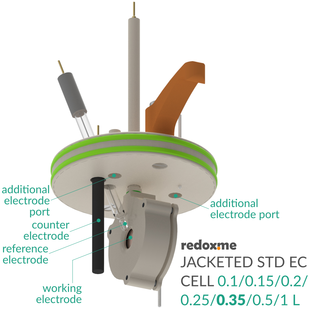 Jacketed Standard Electrochemical Cell