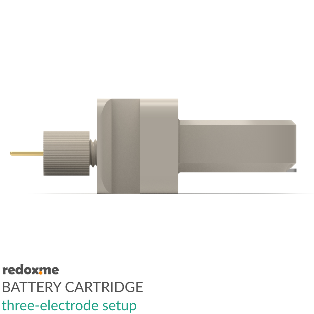 Battery Cartridge – three-electrode setup