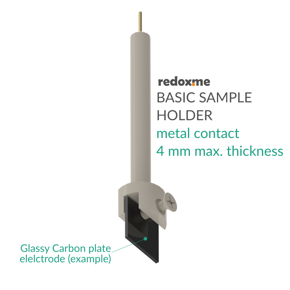 Basic Sample Holder - metal contact, 4 mm max. thickness
